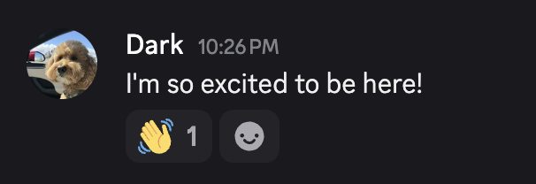 First message reaction