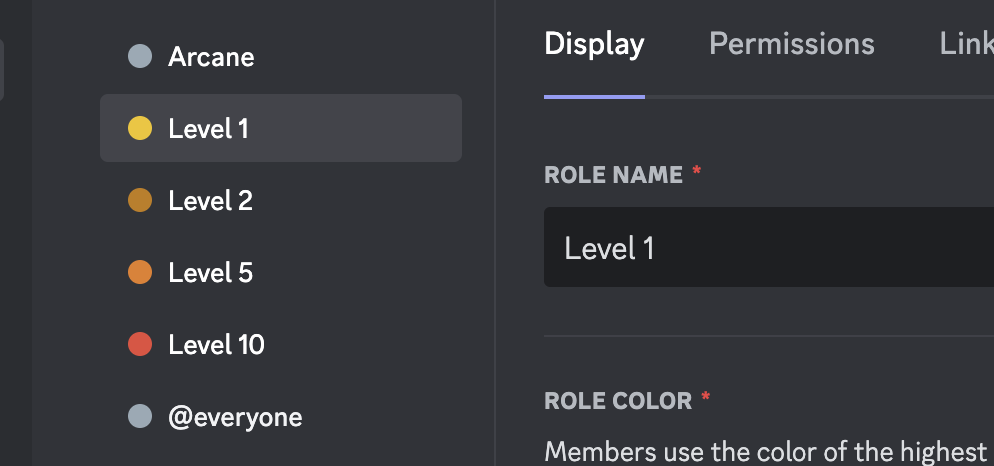 Role rewards