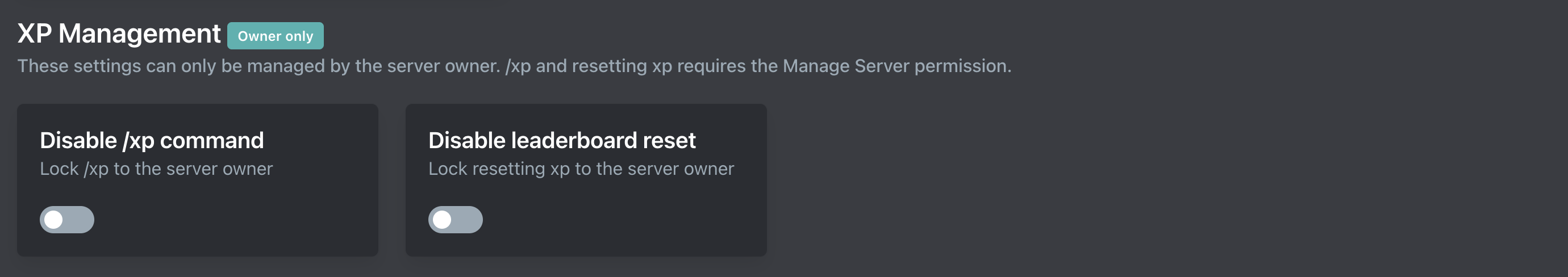 XP management